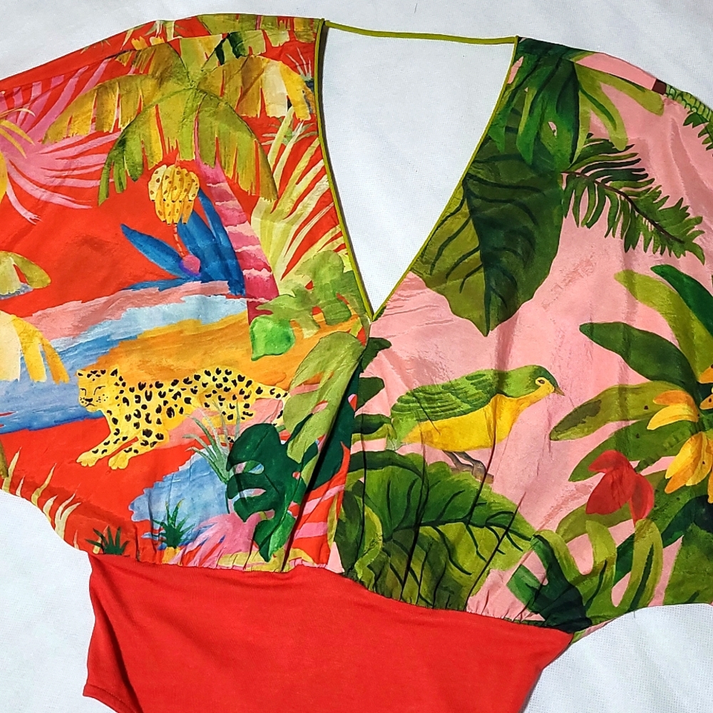 FARM Rio Colorful Jungle Print Bodysuit - Picture 2 of 14